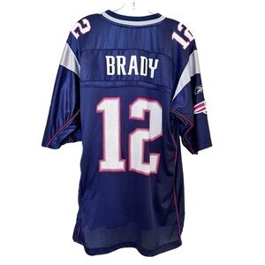 Reebok Tom Brady Patriots Equipment On Field Jersey #12 Size Large